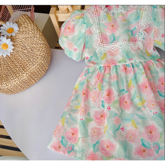 Váy cho Bé Gái Mykids Váy Trẻ Em Hàng Thiết Kế Vải Thô Cao Cấp Siêu Mềm Mát Dáng Xòe cho bé từ 8-32kg
