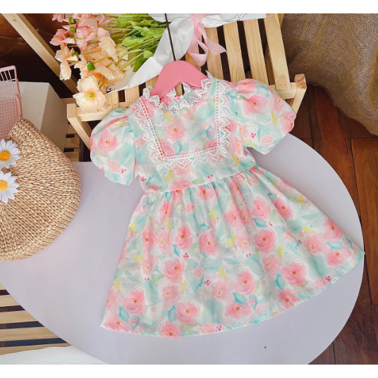Váy cho Bé Gái Mykids Váy Trẻ Em Hàng Thiết Kế Vải Thô Cao Cấp Siêu Mềm Mát Dáng Xòe cho bé từ 8-32kg