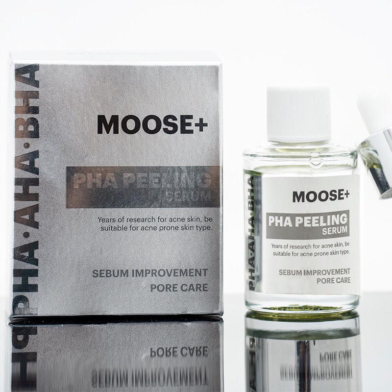 Tinh chất serum peel da PHA Moose +trọng lượng 30ml hàn quốc giúp da căng bóng, tái tạo da hạn dùng 2026