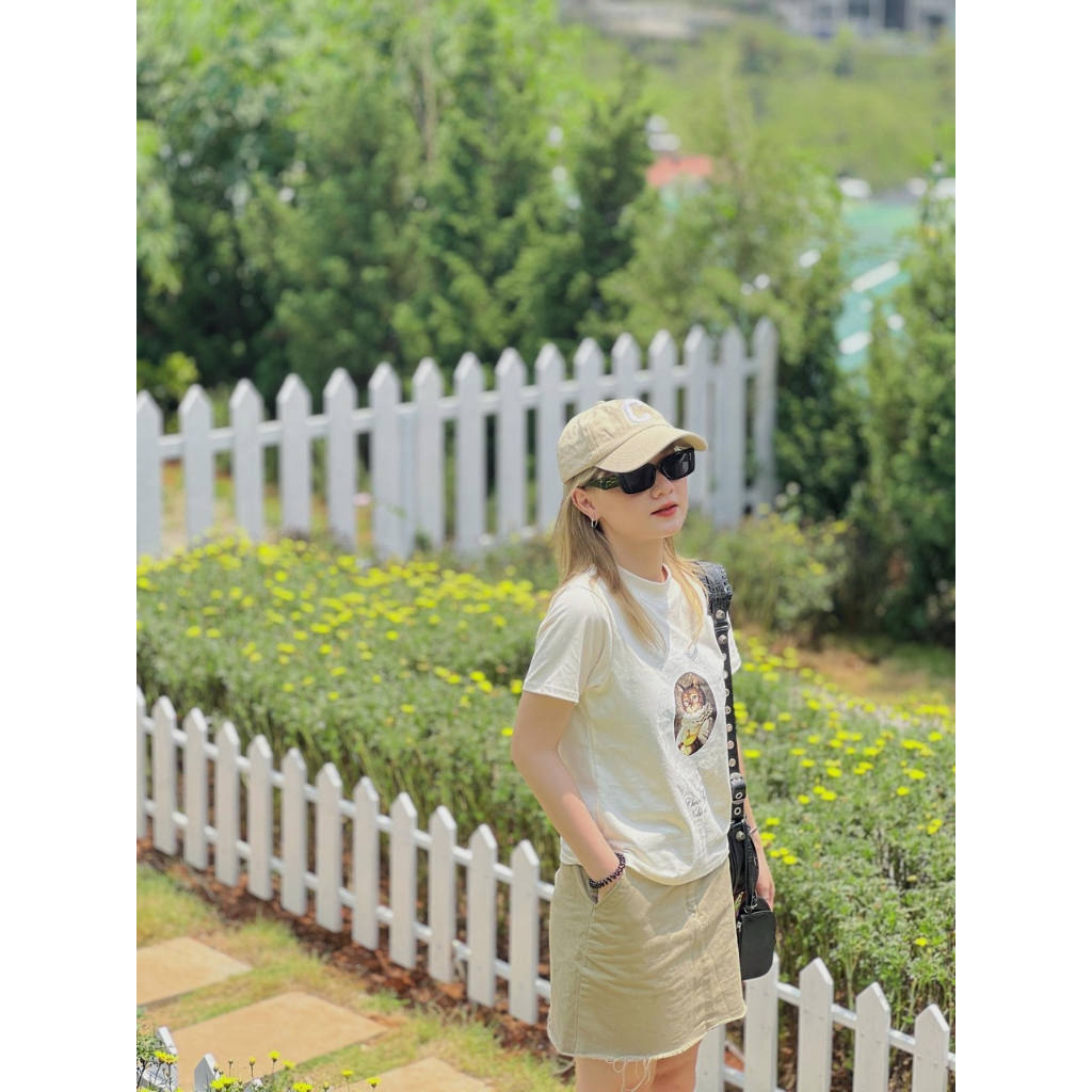 Áo thun baby tee in hình miêu tộc, Áo phông dáng lửng con mèo chất cottong 100% mẫu mới 2023