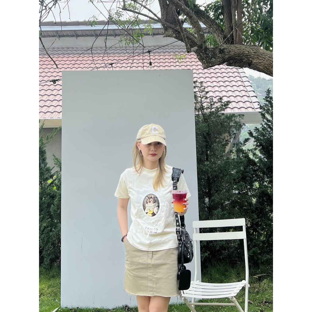 Áo thun baby tee in hình miêu tộc, Áo phông dáng lửng con mèo chất cottong 100% mẫu mới 2023