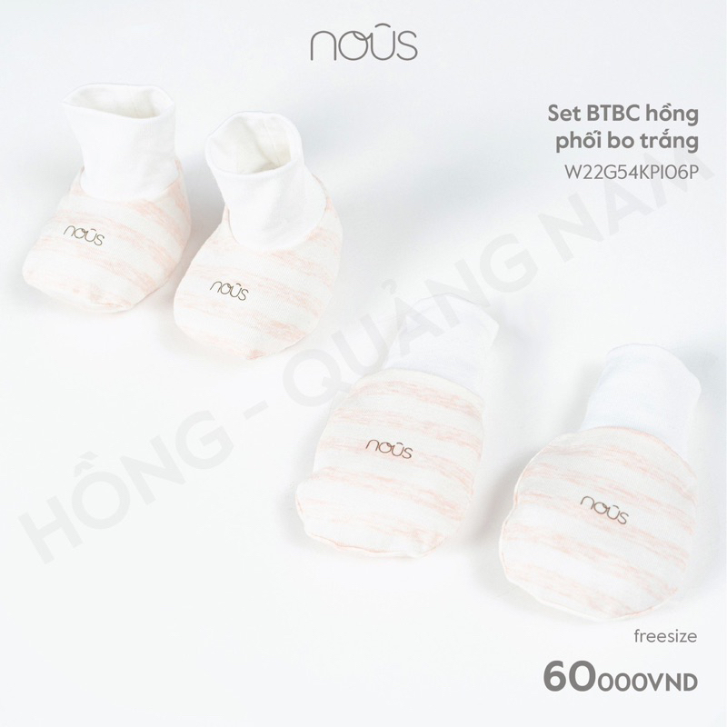 Phụ kiện sơ sinh Nous full bao tay chân và mũ