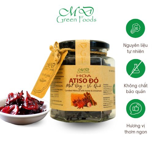 Mứt Atiso Đỏ Mật Ong Vị Quế MD Green Foods - 200 gr