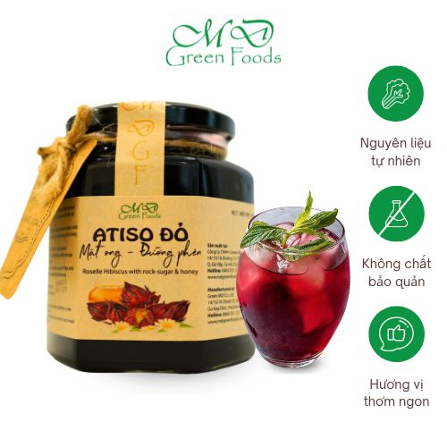 Atiso đỏ mật ong đường phèn MD Green Foods - 480 gr