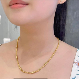 Dây chuyền titan nam nữ dây công đốt trúc cam kết không đen không gỉ KAMI trang sức sỉ