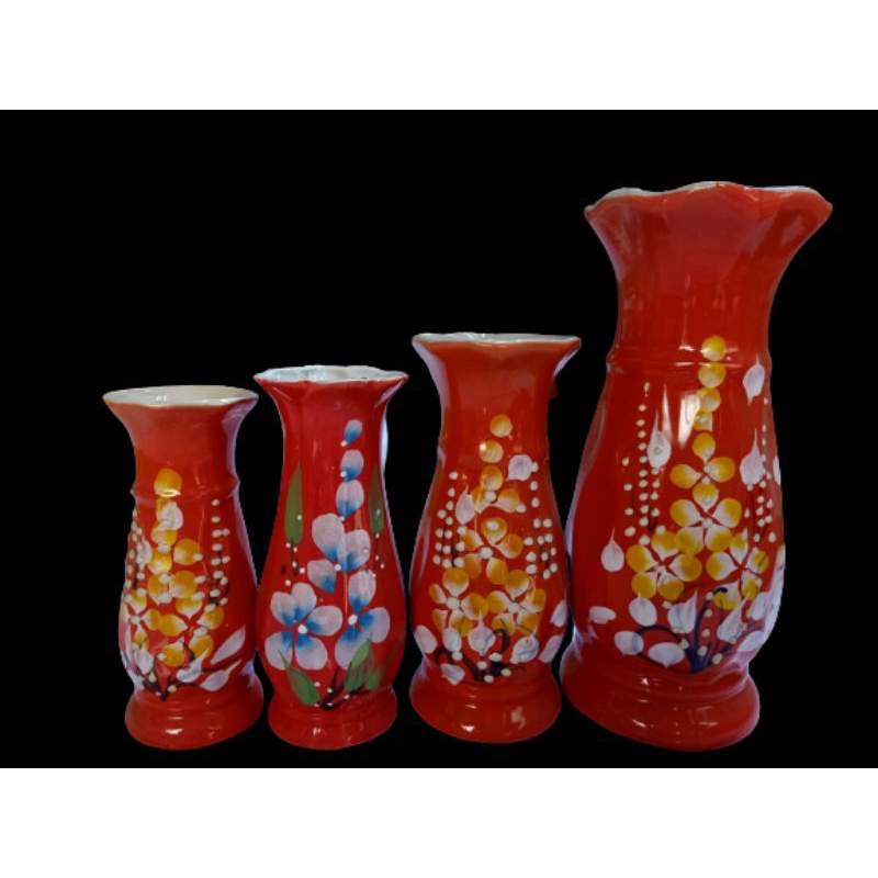 BÌNH BÔNG CƯỜM ĐỎ BÁT TRÀNG