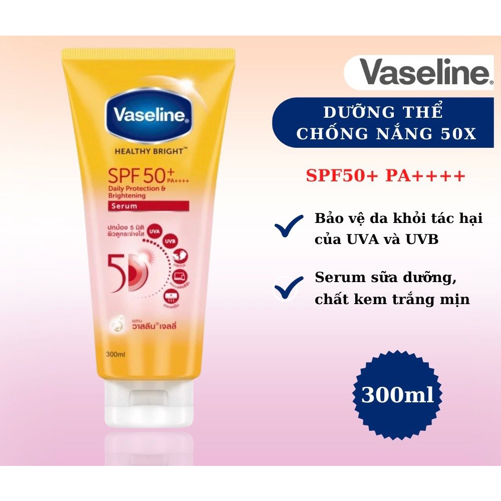 KEM BODY chống nắng LÀM TRẮNG THÁI LAN Vaseline Healthy White  50X