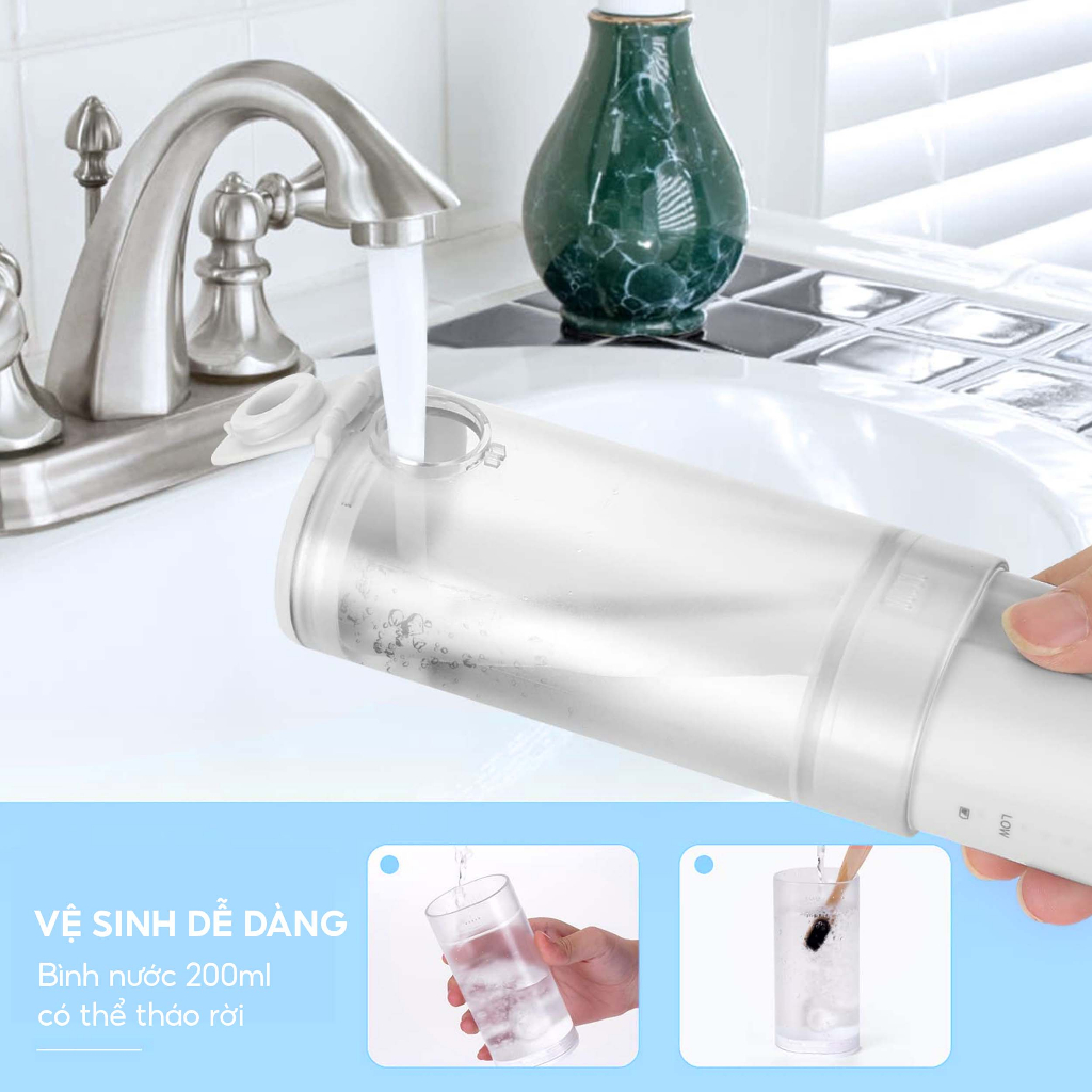 Tăm nước mini du lịch h2ofloss HF10  , phiên bản mini của h2ofloss hf6