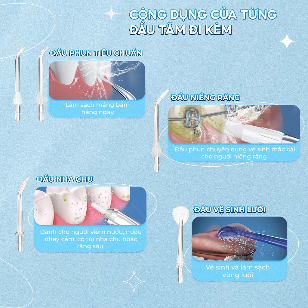 Tăm nước mini du lịch h2ofloss HF10  , phiên bản mini của h2ofloss hf6