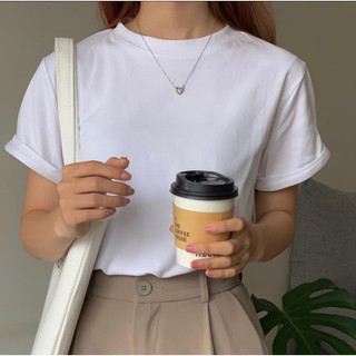 Áo phông cổ tròn basic dáng vừa