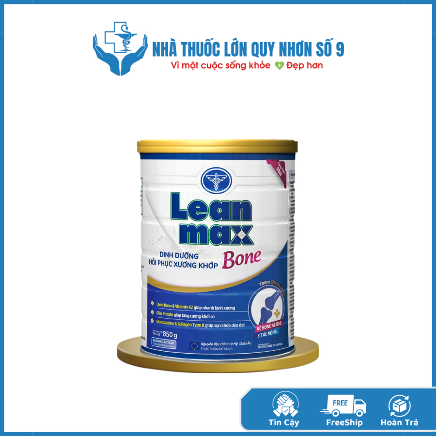 Sữa Lean Max Bone 850g - Canxi nano cho xương chắc khỏe, khớp dẻo dai, ngừa loãng xương