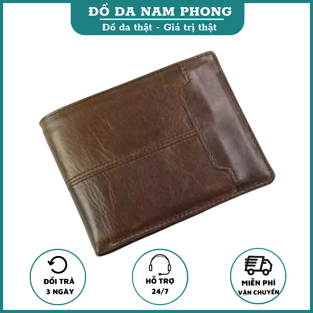 Ví Nam Da Bò Pullup Cao Cấp Dáng Ngang NP68 – Thời Trang.Bảo Hành 12 Tháng