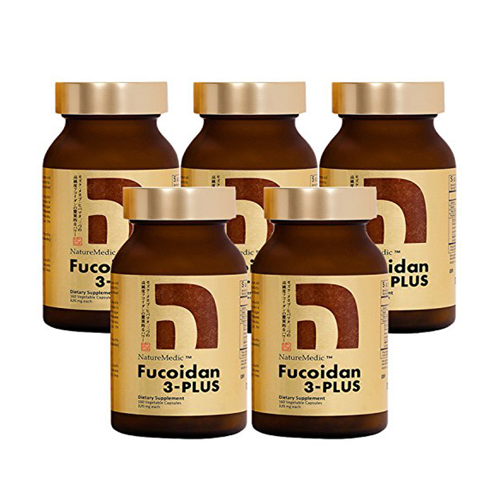 Combo 5 hộp Fucoidan 3 Plus chính hãng Nhật Bản - Dùng cho người bị ung thư. Hộp 160 viên