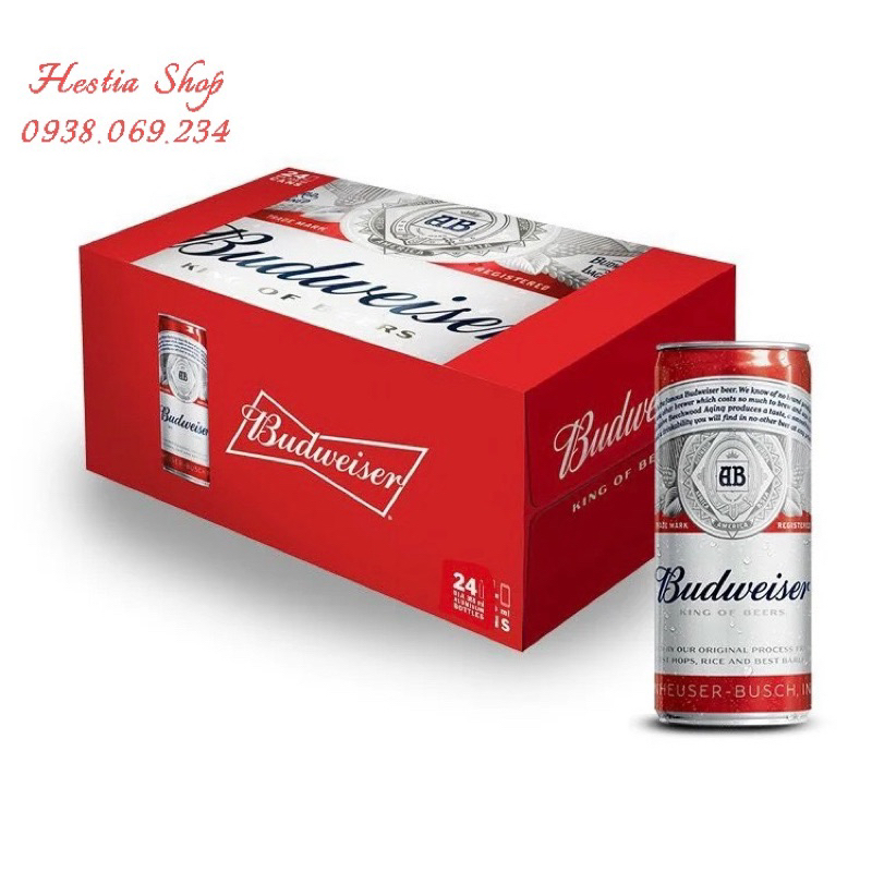 [HSD Tháng 03/2024] THÙNG BUDWEISER 24 LON SLEEK 330ML