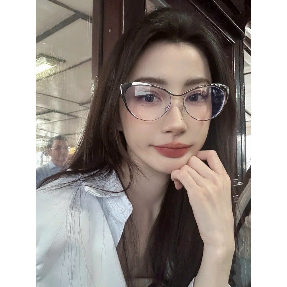 Gọng Kính Mắt Mèo Kim Loại