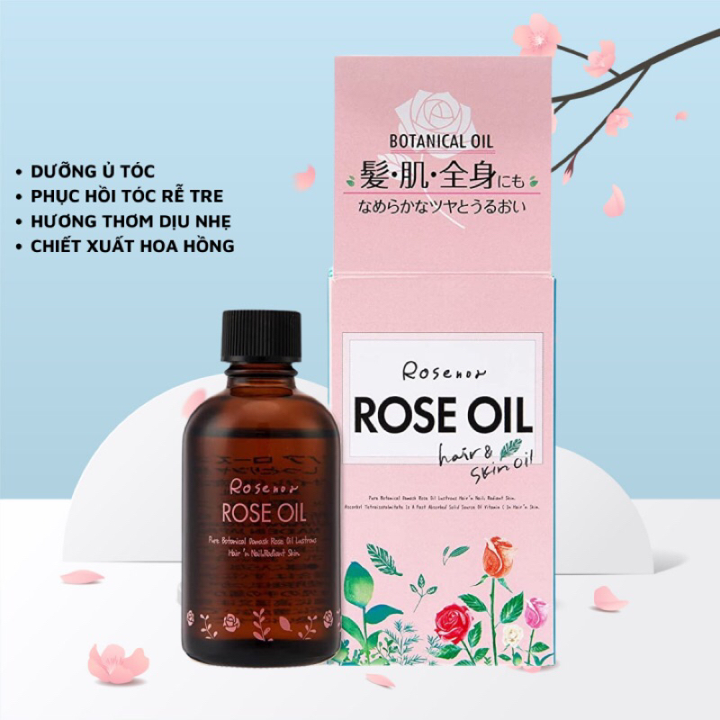 [Bill auth] Dầu dưỡng tóc Botanical Rose Oil Nhật Bản 60ml