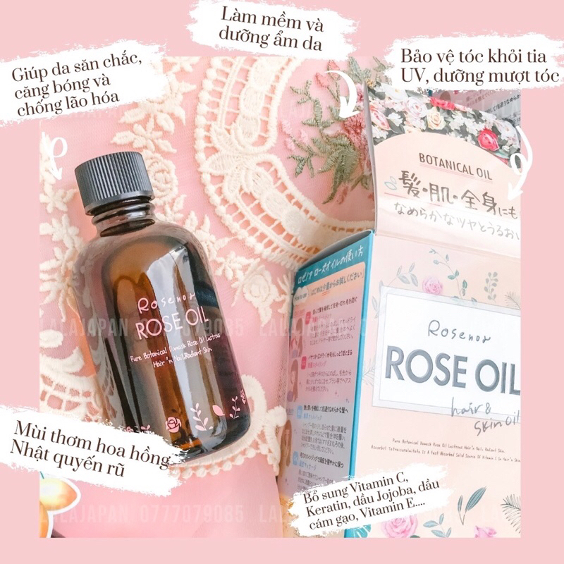 Dầu dưỡng tóc Botanical Rose Oil Nhật Bản 60ml