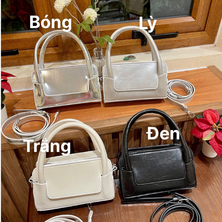 Túi Xách Đeo Chéo Nữ Đẹp 2 Quai Da Trơn Mềm Sang Chảnh Cá Tính PK 546