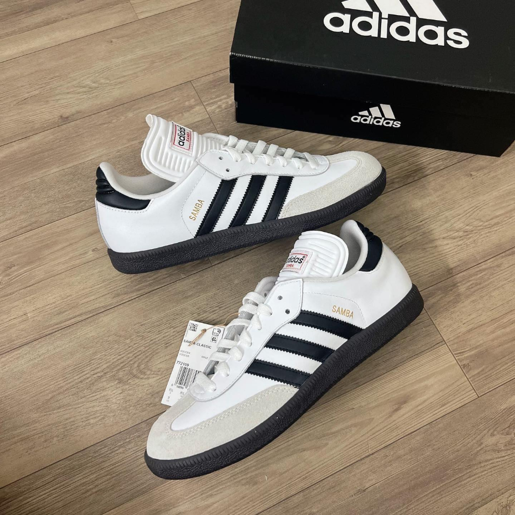 Giày Sneaker adidas Samba Classic White Black Gum  Đế Nâu Gum / Đen | PiuPiu Authentic