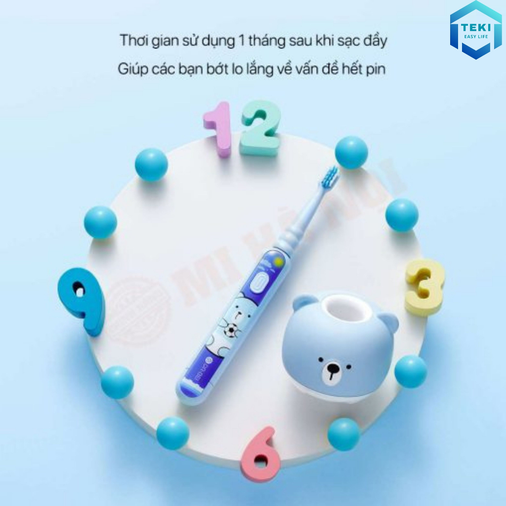 Bàn Chải Điện Trẻ Em XIAOMI K5 DR.BEI, Kèm 2 Đầu bàn Chải, Dock Sạc, Chính hãng BH 1 Đổi 1 - TEKI