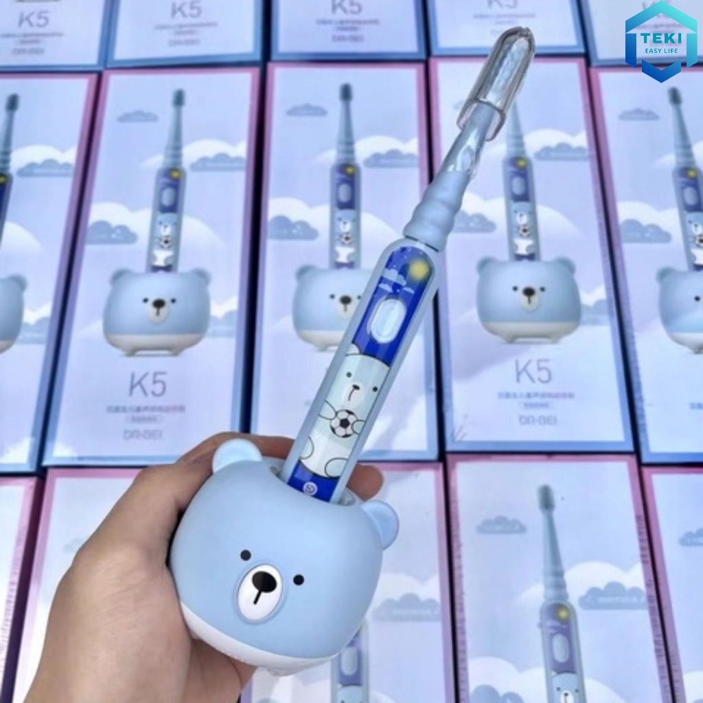 Bàn Chải Điện Trẻ Em XIAOMI K5 DR.BEI, Kèm 2 Đầu bàn Chải, Dock Sạc, Chính hãng BH 1 Đổi 1 - TEKI