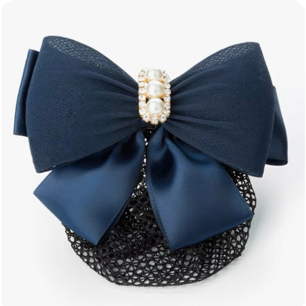 Kẹp Búi Tóc Nơ Lưới Đính Đá Cao Cấp