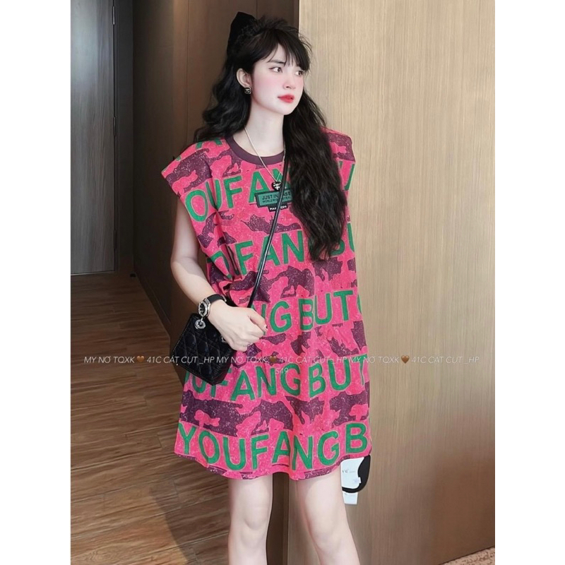 Váy V71, Đầm Suông Chữ Độn Vai From Rộng Dáng Ngắn