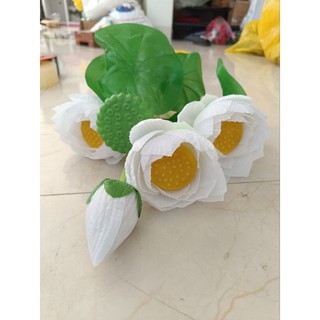 Hoa sen lụa cao cấp_  hoa giả trang trí