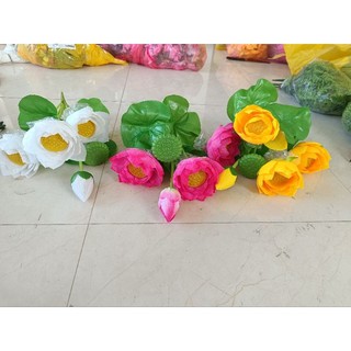 Hoa sen lụa cao cấp_  hoa giả trang trí