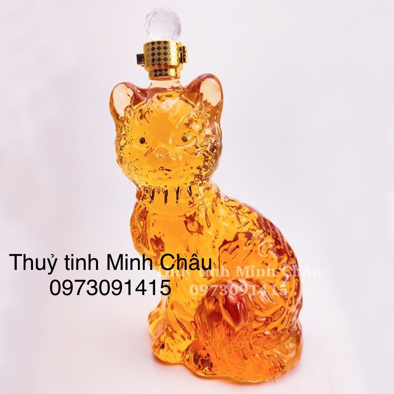 Bình rươu 12 con giáp hình con mèo 1000ml