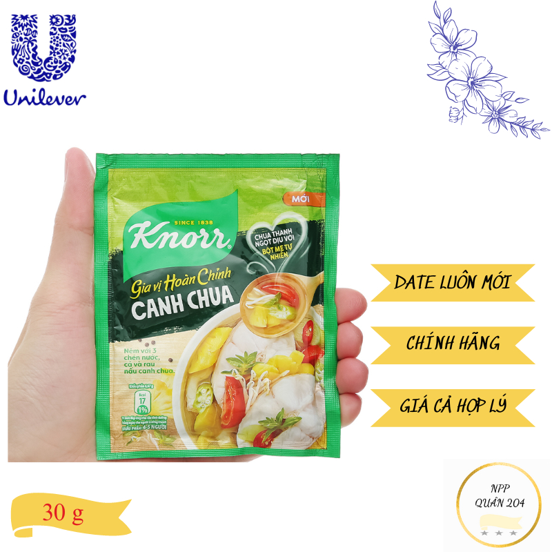 Gia vị hoàn chỉnh Canh chua Knorr 30 g - Gia vị canh chua