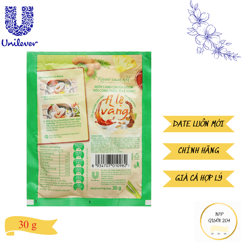 Gia vị hoàn chỉnh Canh chua Knorr 30 g - Gia vị canh chua