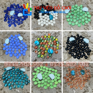 Sỏi chơi ô ăn quan - sỏi thủy tinh đủ màu sắc - quân cờ ô ăn quan - thư viện đồ chơi