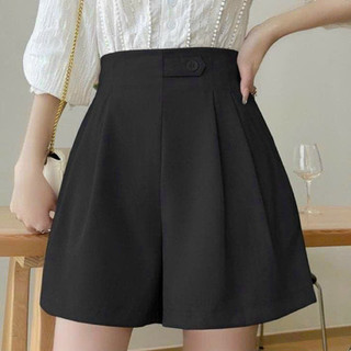 Quần short, quần đùi kiểu dáng basic lưng cao ống rộng cạp lệch phối thun sau chất liệu vitex loại 1 dày dặn, form xinh