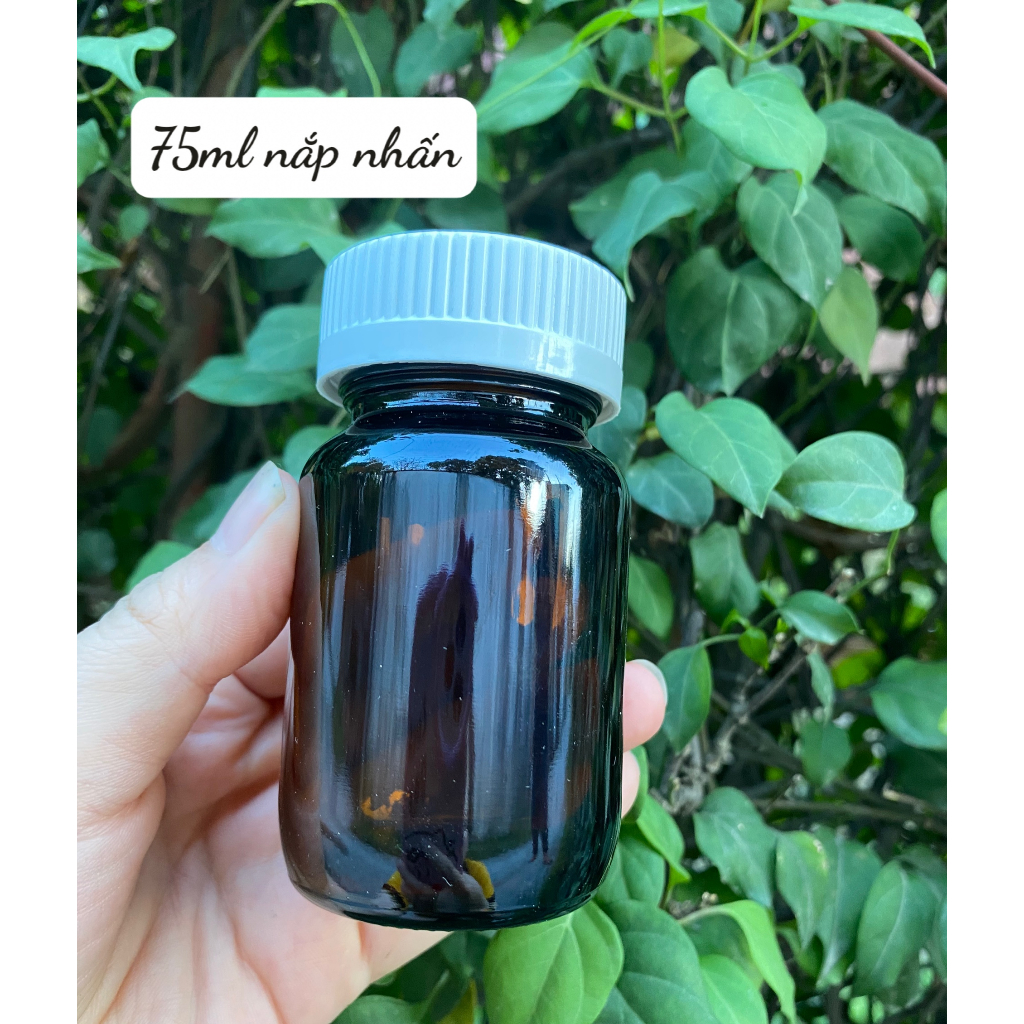 CHAI LỌ THỦY TINH DƯỢC PHẨM ĐỰNG VIÊN NÉN,VIÊN NANG, VIÊN HOÀN 75ML/100ML/120ML/150ML ĐI KÈM MÀNG SIU TỰ DÍNH,HÚT ẨM 1G