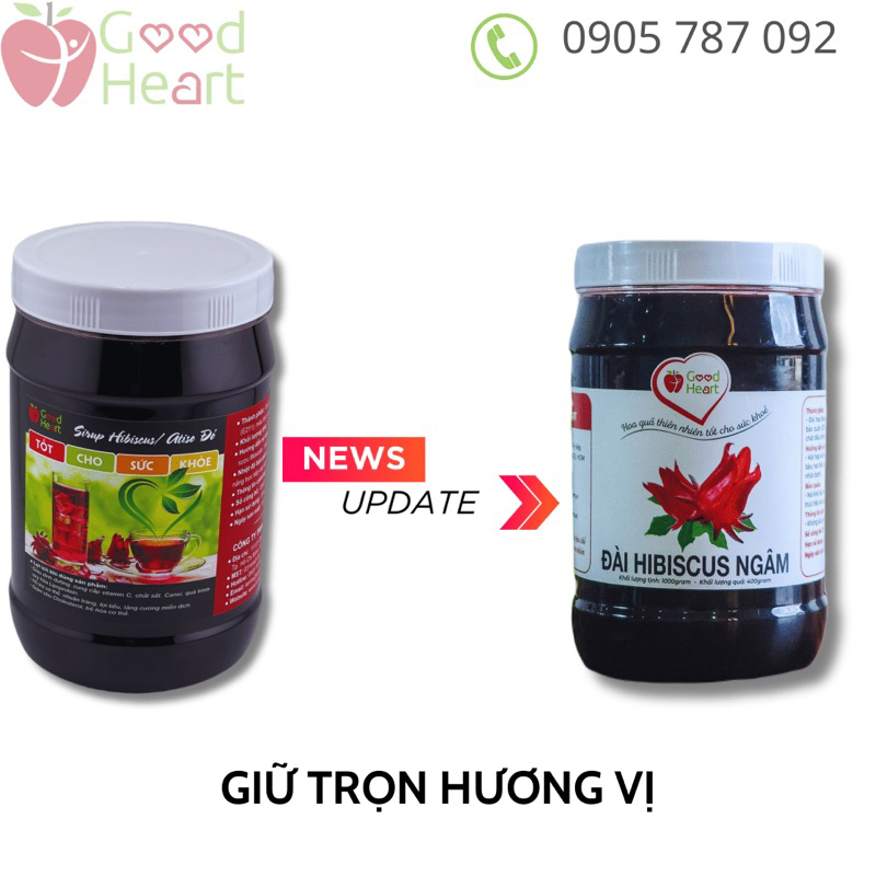 Syrup kèm mứt hoa Hibiscus/Atiso đỏ/Lạc thần/Bụp giấm/ Rosele
