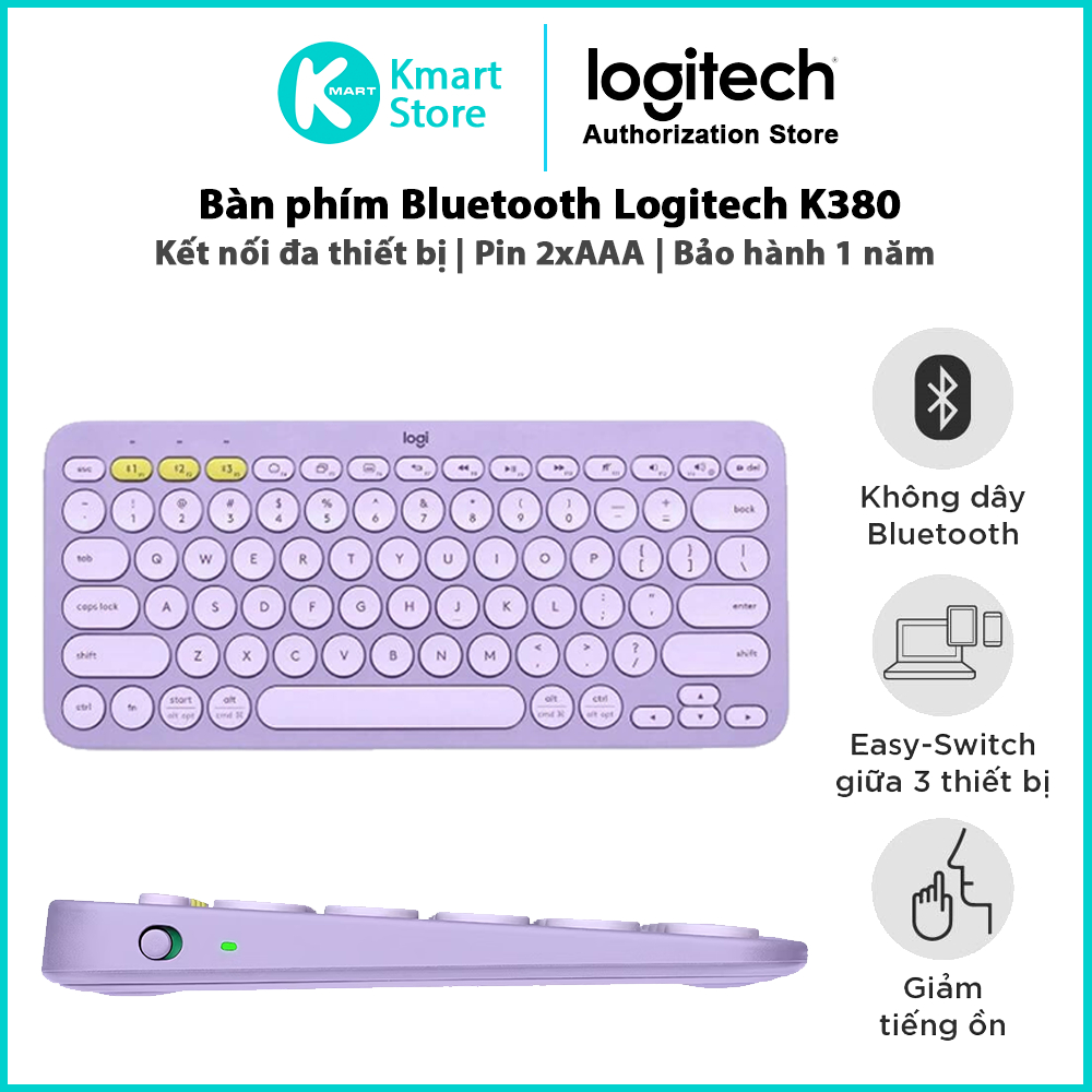 Bàn Phím Bluetooth Logitech K380 / K380s - Hàng Chính Hãng