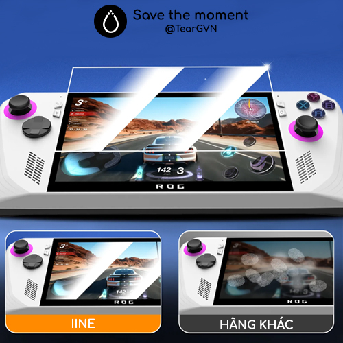 Kính cường lực 9H chống bám vân tay và trầy xước (IINE) cho Asus ROG Ally