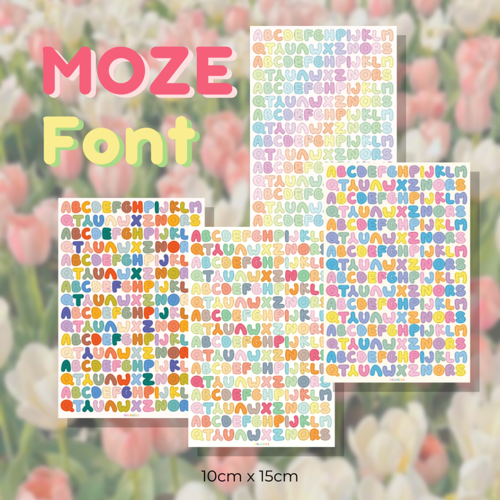 ALPHABER STICKER | Design by MOZE -  Alphabet Sticker - Chữ viết tay bởi MOZE - Trang trí sổ, Toploader kpop.