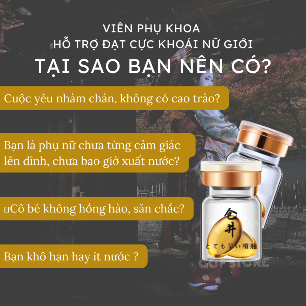 Viên gel phụ khoa vùng kín Nhật Bản dưỡng ẩm làm hồng vùng kín - GoF Store