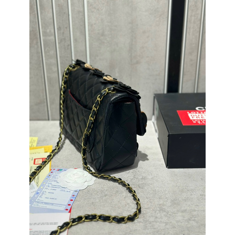 Túi xách nữ Cha.nel classic hoa trà da mịn 26cm fullbox