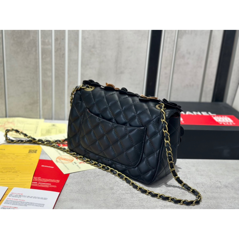 Túi xách nữ Cha.nel classic hoa trà da mịn 26cm fullbox