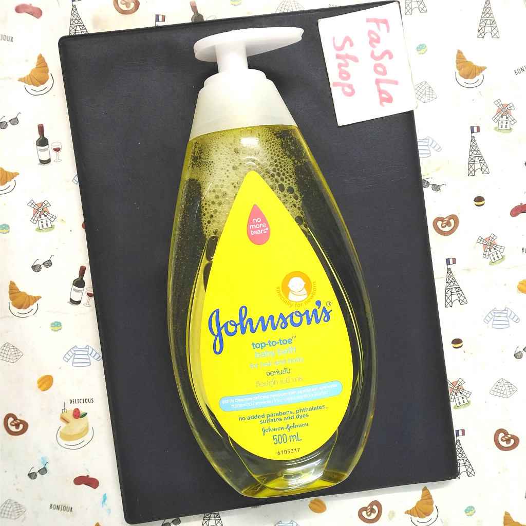 Sữa tắm trẻ sơ sinh JOHNSON'S 500ml Malaysia top to toe toàn thân không cay mắt baby bath newborn gội shampoo wash em bé