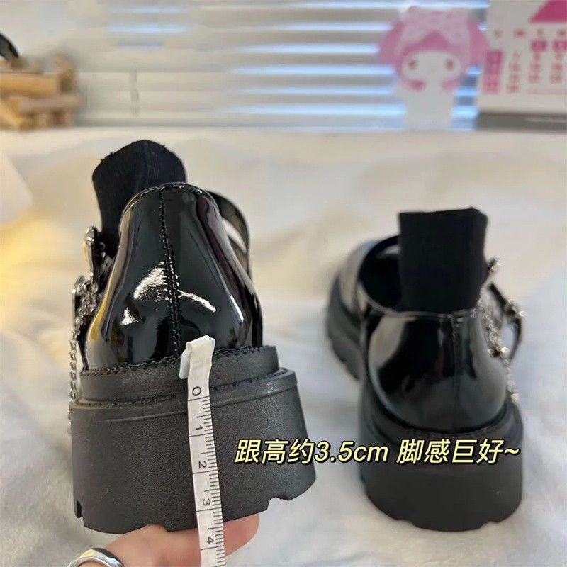 Giày lolita big size 40 - 44 mũi tròn đế cao 4cm