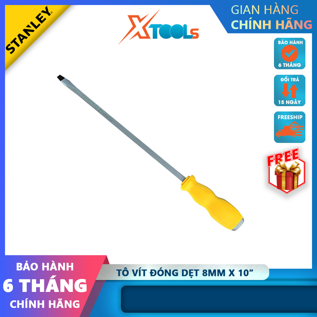 Tô vít đóng dẹt 8MMX10" (250mm) STANLEY - 1-65-255