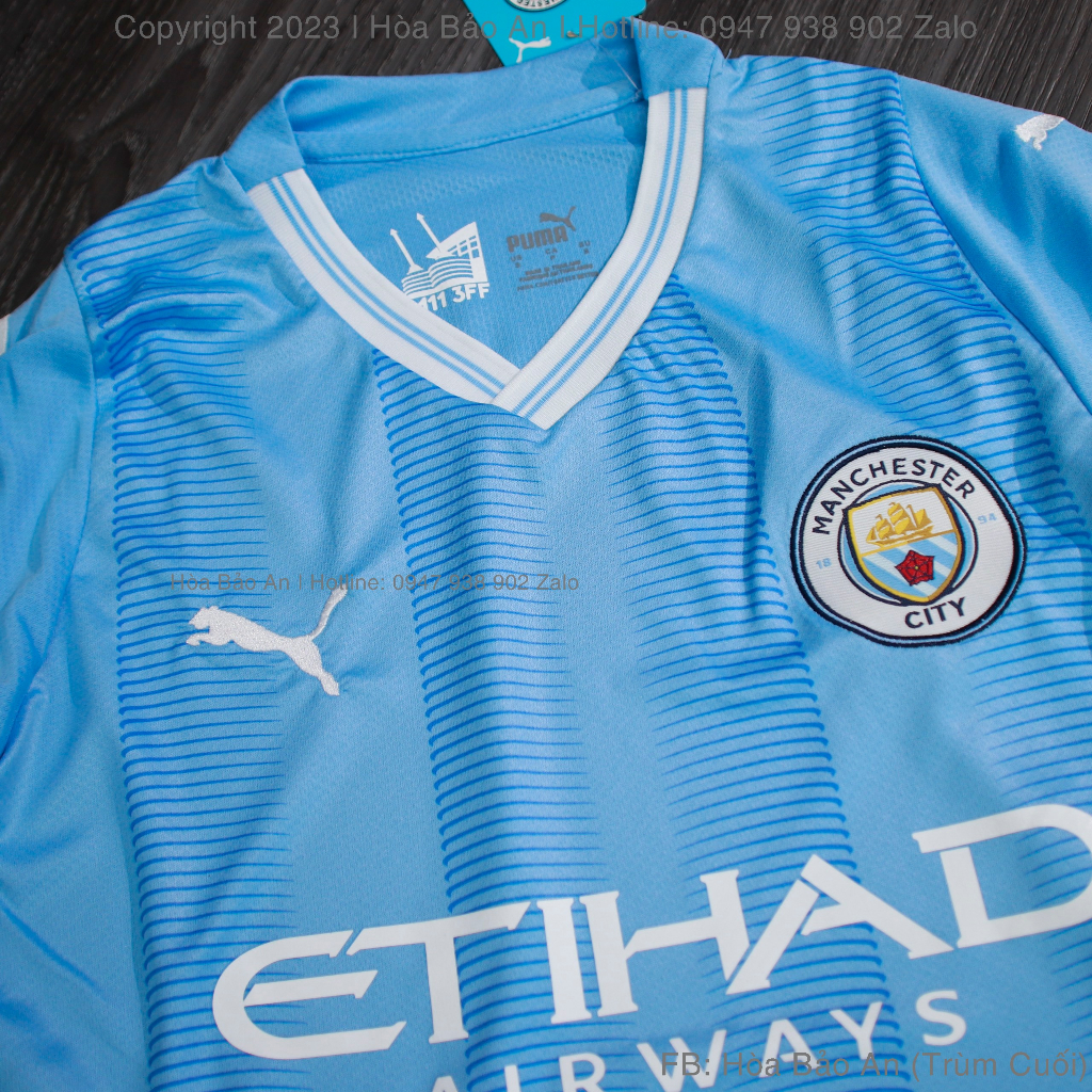 Bộ quần áo đá banh manchester City 2023/24 màu tím than cực chất