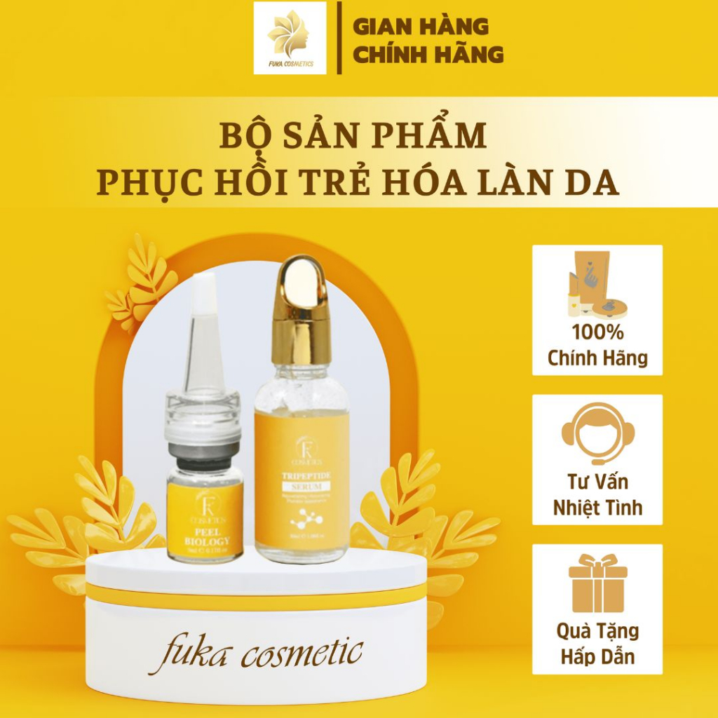 Bộ Sản Phẩm Tái Tạo Phục Hồi Fuka Cosmetics - Bộ Sản Phẩm Dưỡng Da Giúp Trẻ Hóa Làn Da Mềm Mịn F Cosma