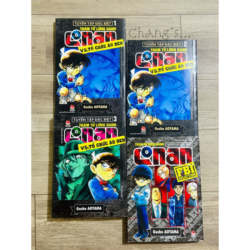 Conan Vs. Tổ chức áo đen trọn bộ 4 tập - Mới 100%