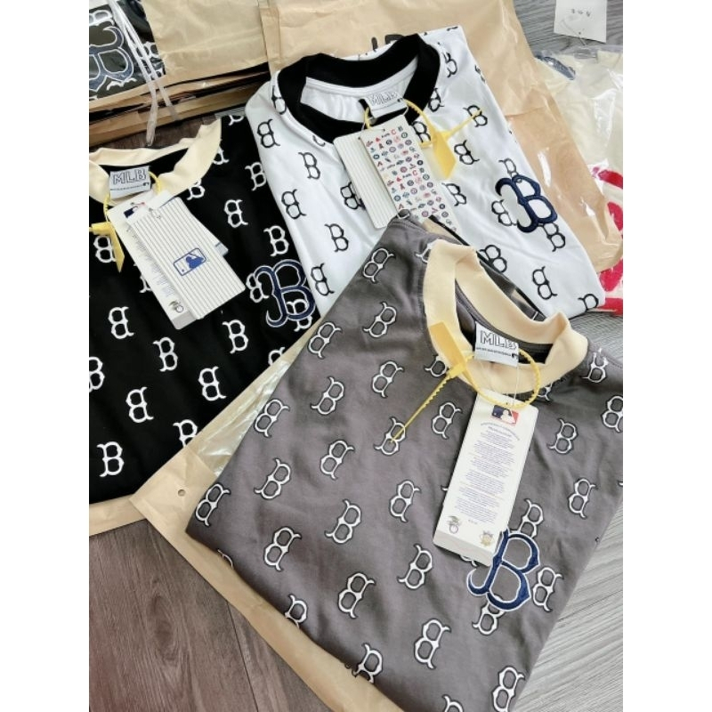 Áo Phông Nam Nữ Chữ B chất Cotton Khô In Lụa, Aó Thun Nữ MLB Full LoGo chữ B ♥️ Mẫu mới Unisex _ áo đôi trend 2023