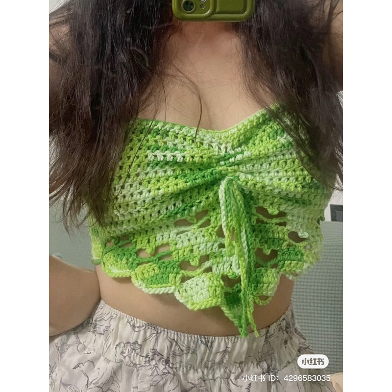 Áo quây hoạ tiết trái tim len móc handmade trendy - phù hợp mùa hè mặc đi biển đi chơi 🌊